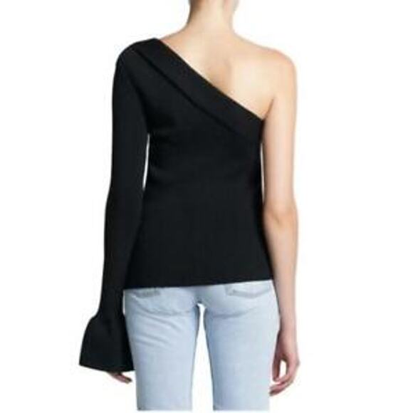 THEORY Stretch ribbed Theory One-Shoulder Sweater Size Petite NWOT - Picture 8 of 14